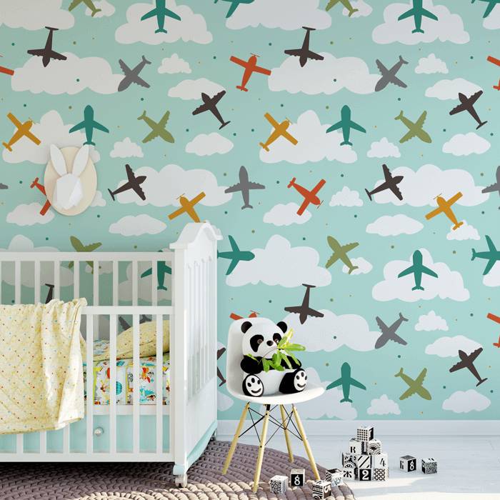 Papel de Parede Infantil Avião N3940