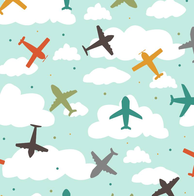Papel de Parede Infantil Avião N3940