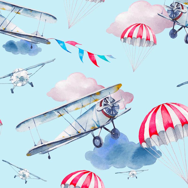 Papel de Parede Infantil Avião N3956