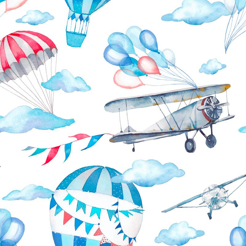 Papel de Parede Infantil Avião N3958