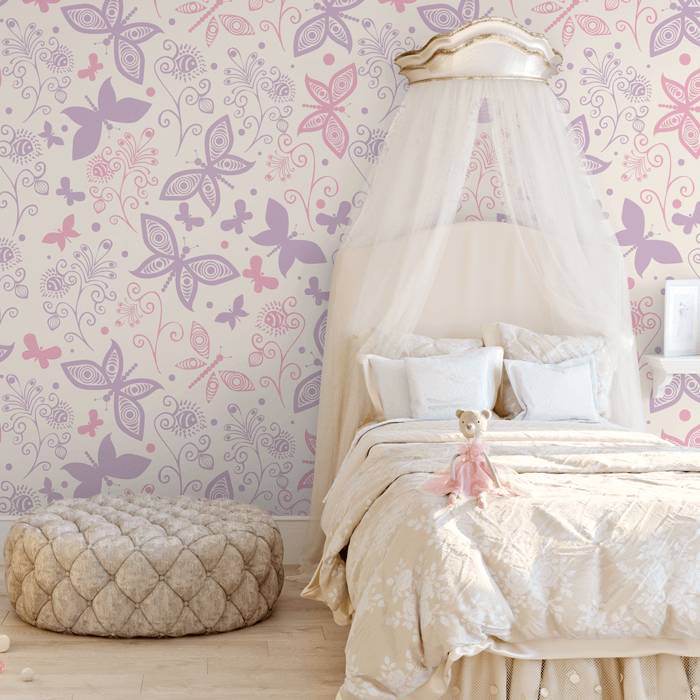 Papel de Parede Infantil Borboletas N3976