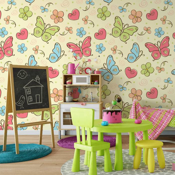 Papel de Parede Infantil Borboletas N3977