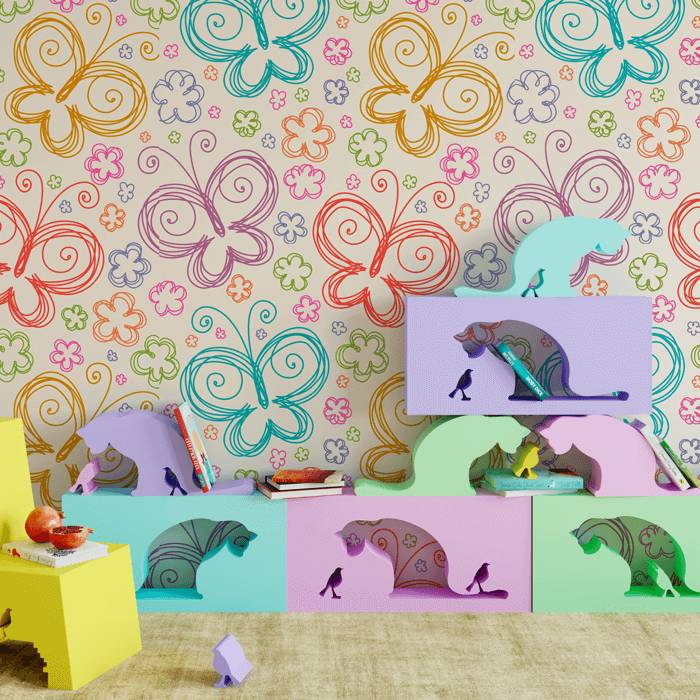 Papel de Parede Infantil Borboletas N3985