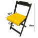 Conjunto Mesa Dobrável 70x70 C/ 4 Cadeiras Estofadas Amarelo
