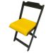 Conjunto Mesa Dobrável 70x70 C/ 4 Cadeiras Estofadas Amarelo
