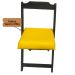 Conjunto Mesa Dobrável 70x70 C/ 4 Cadeiras Estofadas Amarelo