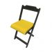 Conjunto Mesa Dobrável 70x70 C/ 4 Cadeiras Estofadas Amarelo