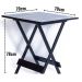 Conjunto Mesa Dobrável 70x70 C/ 4 Cadeiras Estofadas Bege