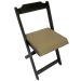 Conjunto Mesa Dobrável 70x70 C/ 4 Cadeiras Estofadas Bege