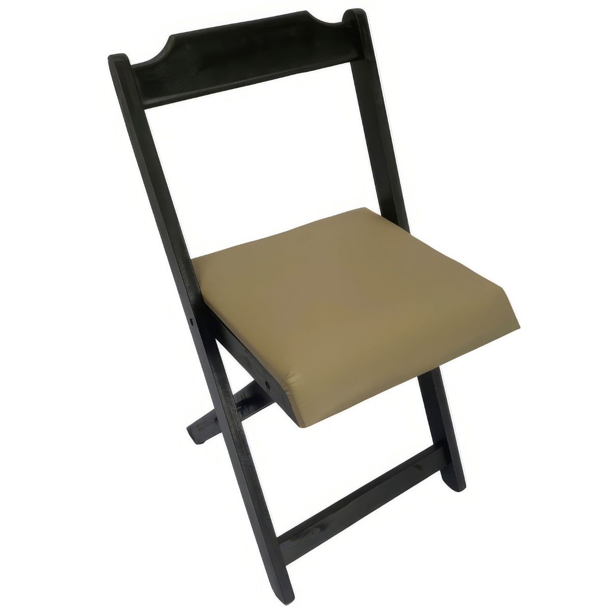 Conjunto Mesa Dobrável 70x70 C/ 4 Cadeiras Estofadas Bege