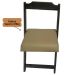 Conjunto Mesa Dobrável 70x70 C/ 4 Cadeiras Estofadas Bege