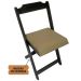 Conjunto Mesa Dobrável 70x70 C/ 4 Cadeiras Estofadas Bege