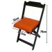 Conjunto Mesa Dobrável 70x70 C/ 4 Cadeiras Estofadas Laranja