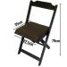 Conjunto Mesa Dobrável 70x70 C/ 4 Cadeiras Estofadas Marrom