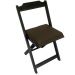 Conjunto Mesa Dobrável 70x70 C/ 4 Cadeiras Estofadas Marrom