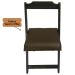 Conjunto Mesa Dobrável 70x70 C/ 4 Cadeiras Estofadas Marrom