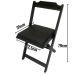 Conjunto Mesa Dobrável 70x70 C/ 4 Cadeiras Estofadas Preto