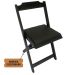 Conjunto Mesa Dobrável 70x70 C/ 4 Cadeiras Estofadas Preto