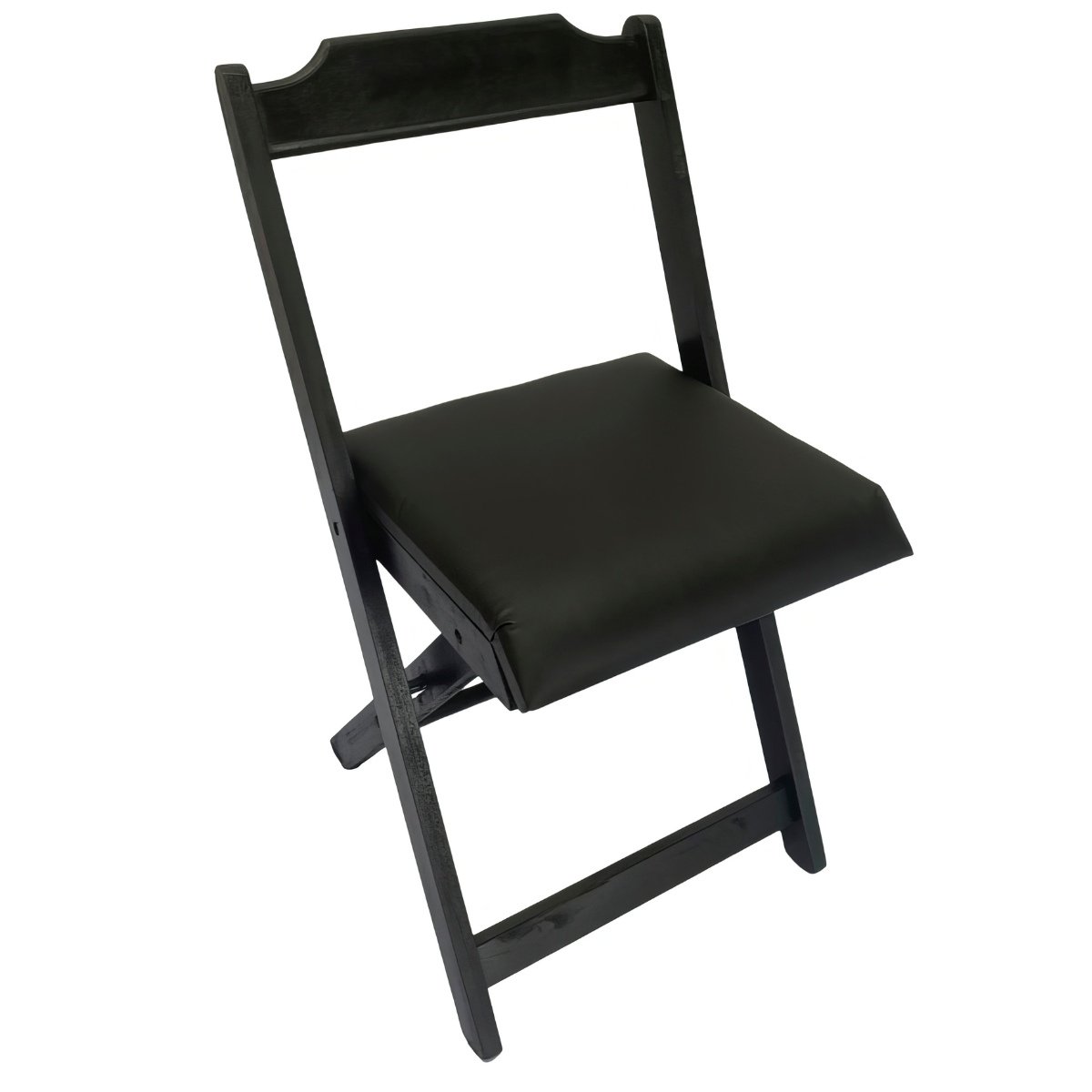Conjunto Mesa Dobrável 70x70 C/ 4 Cadeiras Estofadas Preto