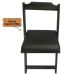 Conjunto Mesa Dobrável 70x70 C/ 4 Cadeiras Estofadas Preto