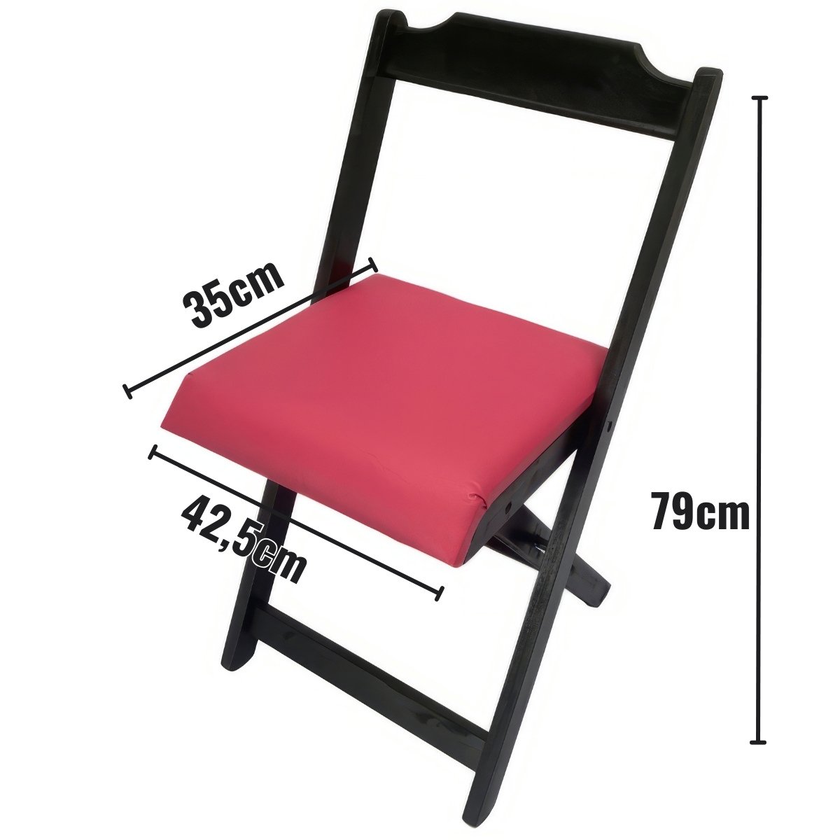 Conjunto Mesa Dobrável 70x70 C/ 4 Cadeiras Estofadas Rosa