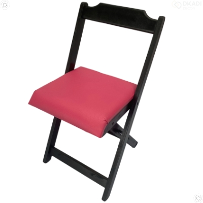Conjunto Mesa Dobrável 70x70 C/ 4 Cadeiras Estofadas Rosa