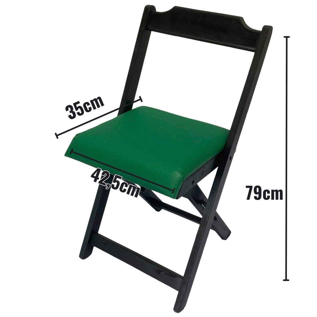 Conjunto Mesa Dobrável 70x70 C/ 4 Cadeiras Estofadas Verde