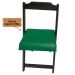 Conjunto Mesa Dobrável 70x70 C/ 4 Cadeiras Estofadas Verde