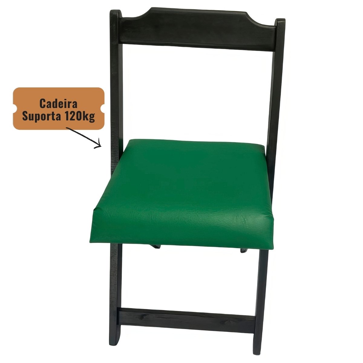 Conjunto Mesa Dobrável 70x70 C/ 4 Cadeiras Estofadas Verde