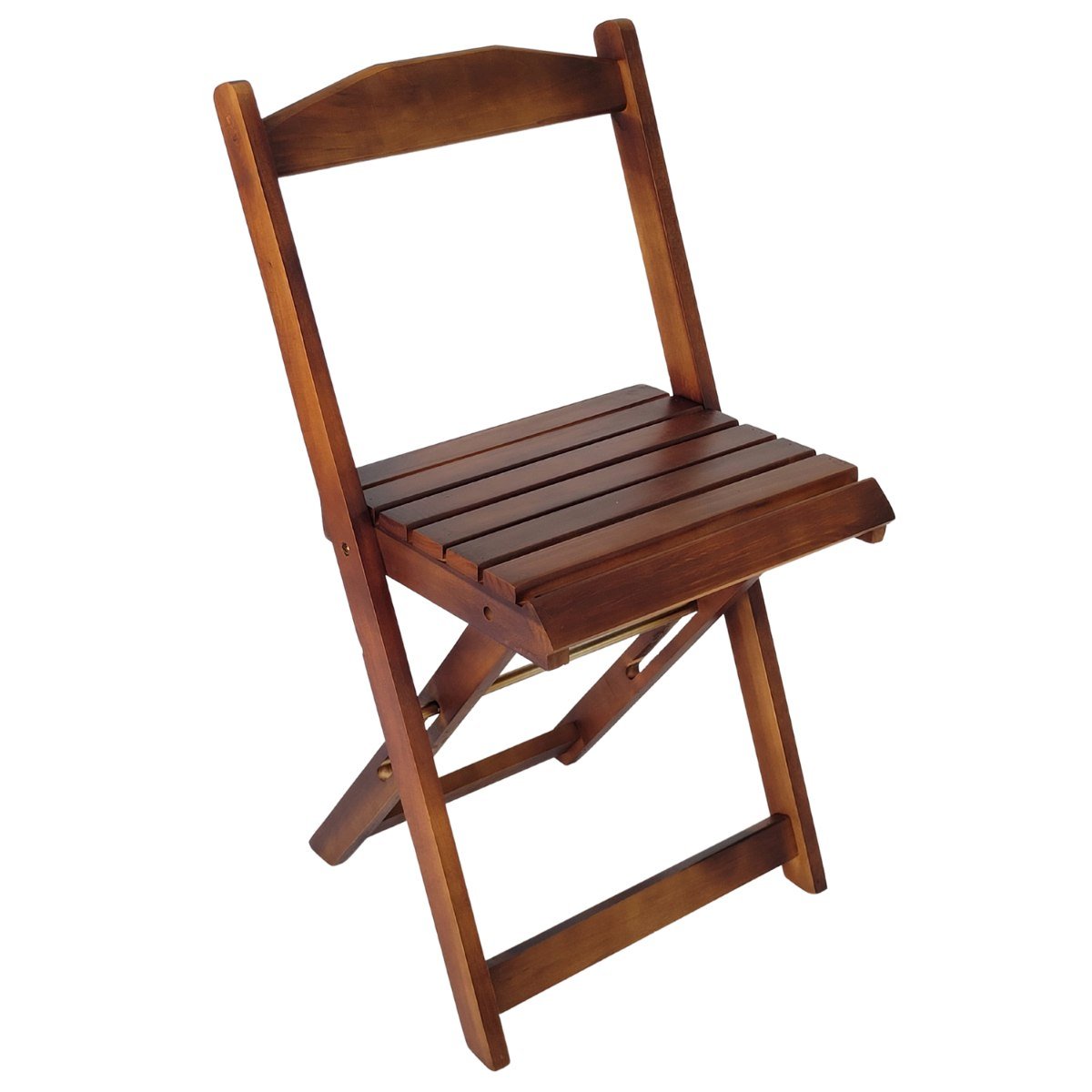 Conjunto Mesa Dobrável 70x70 com 4 Cadeiras Imbuia