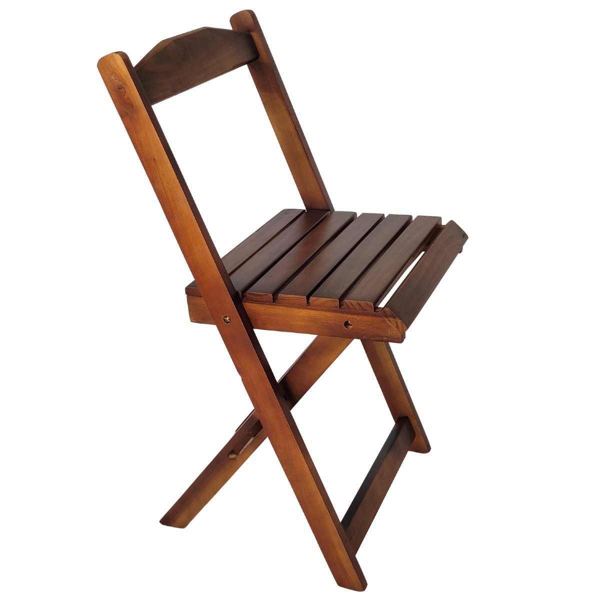 Conjunto Mesa Dobrável 70x70 com 4 Cadeiras Imbuia