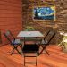 Conjunto Mesa Dobrável 70x70 com 4 Cadeiras Preta
