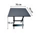 Mesa Dobrável 70cmx70cm Preta