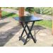 Mesa Dobrável 70x70 Retrátil De Madeira Preto