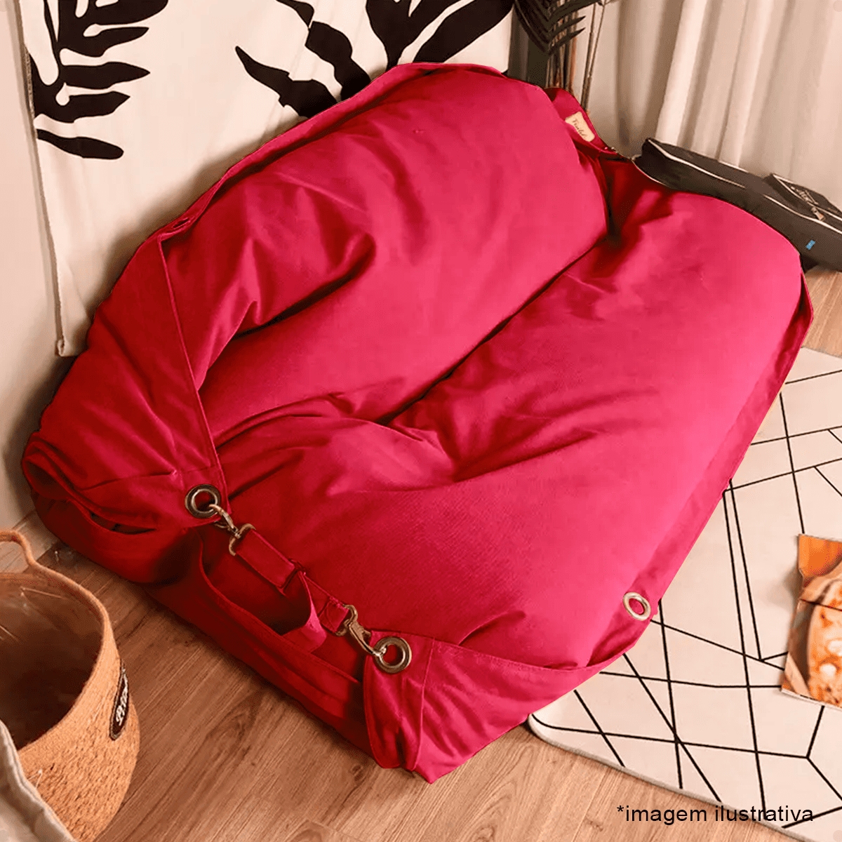 Capa Puff Flutuante Piscina Cor:Magenta