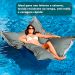 Kit 2 Puffs Flutuantes Piscina CINZA