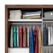 Guarda-Roupa Casal com Espelho Nicole Flex 2 Portas 3 Gavetas Café e Off White