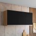 Armário Aéreo Cozinha Adriana 3 Portas 120 cm Amêndoa/Preto