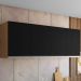 Armário Aéreo Cozinha Adriana 4 Portas 160 cm Amêndoa/Preto