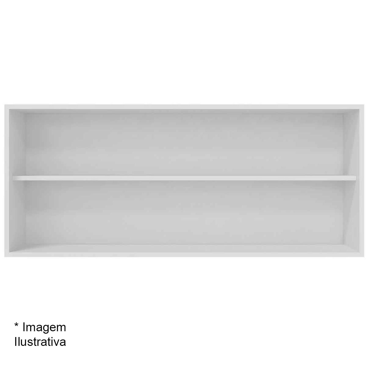Armário Aéreo Para Cozinha Adriana 3 Portas 120 cm Branco