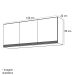 Armário Aéreo Para Cozinha Adriana 3 Portas 120 cm Branco