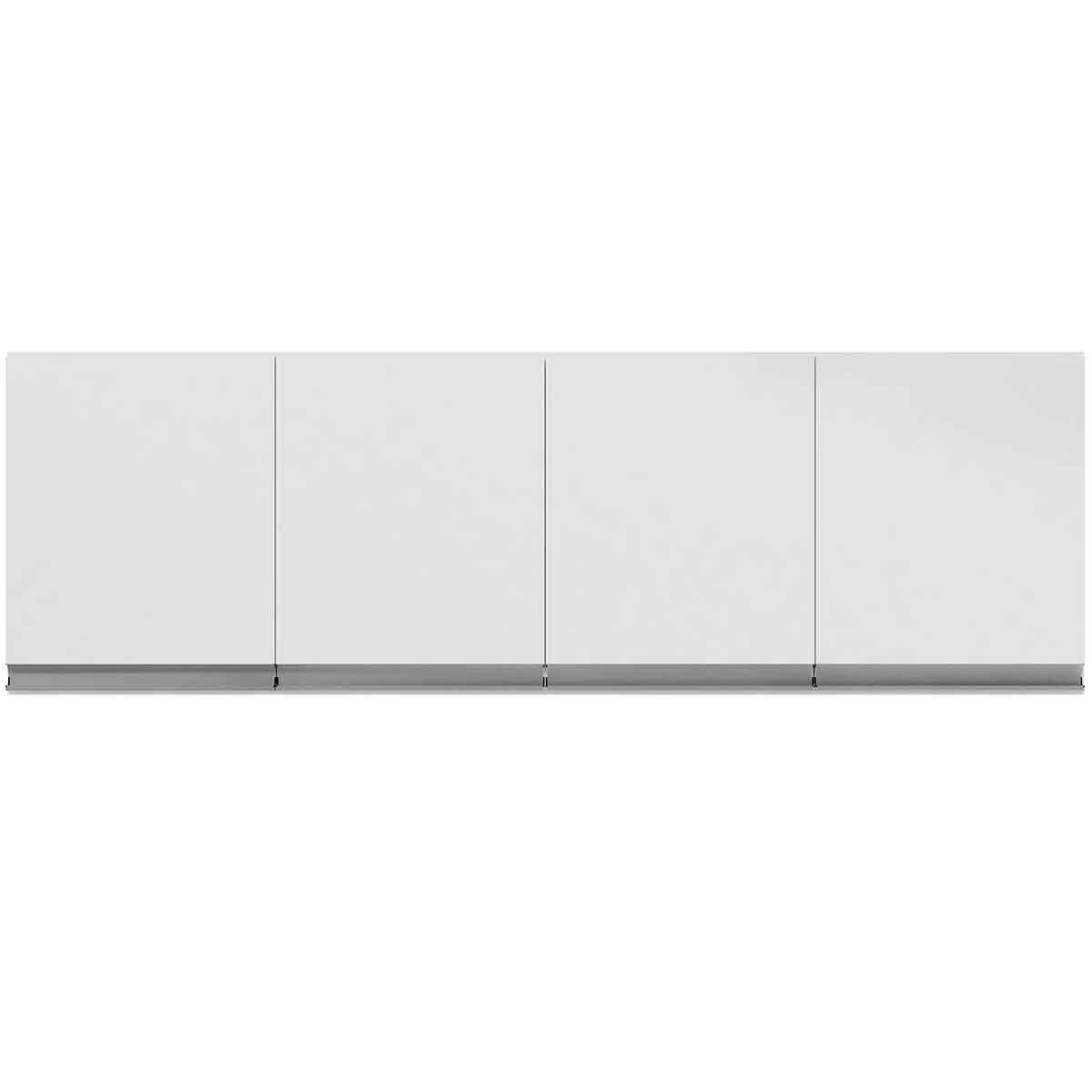 Armário Aéreo Para Cozinha Adriana 4 Portas 160 cm Branco