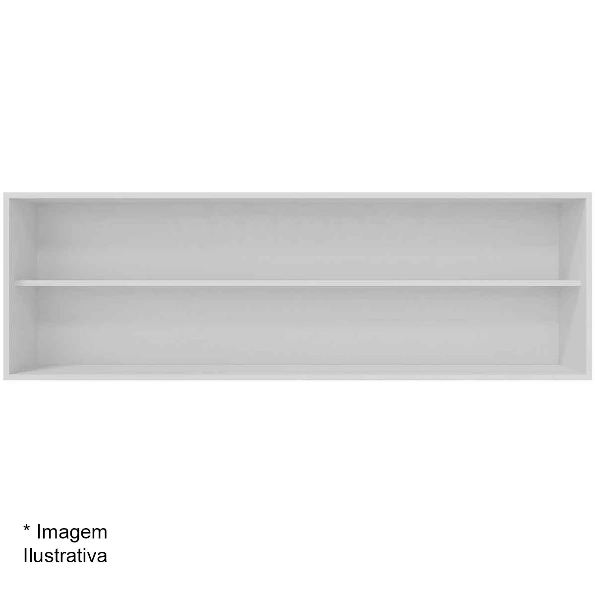 Armário Aéreo Para Cozinha Adriana 4 Portas 160 cm Branco