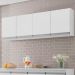 Armário Aéreo Para Cozinha Adriana 4 Portas 160 cm Branco