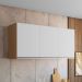 Armário Aéreo para Cozinha 120 cm 3 Portas Adriana Amêndoa/Branco