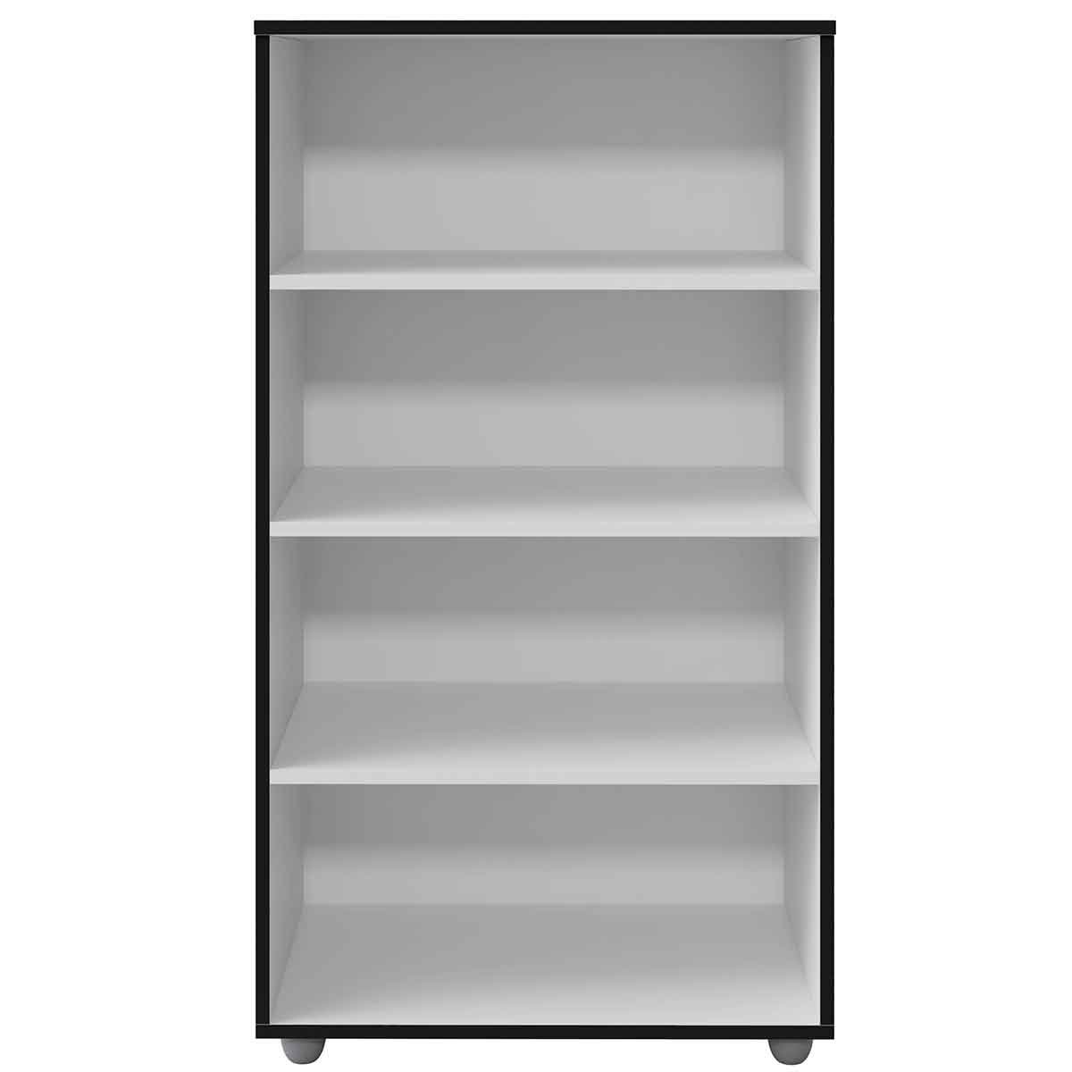Armário Multiuso Rosa 2 Portas 3 Prateleiras Preto