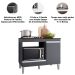 Balcão Para Cooktop 1 Porta 1 Gaveta com Tampo Cátia Cinza