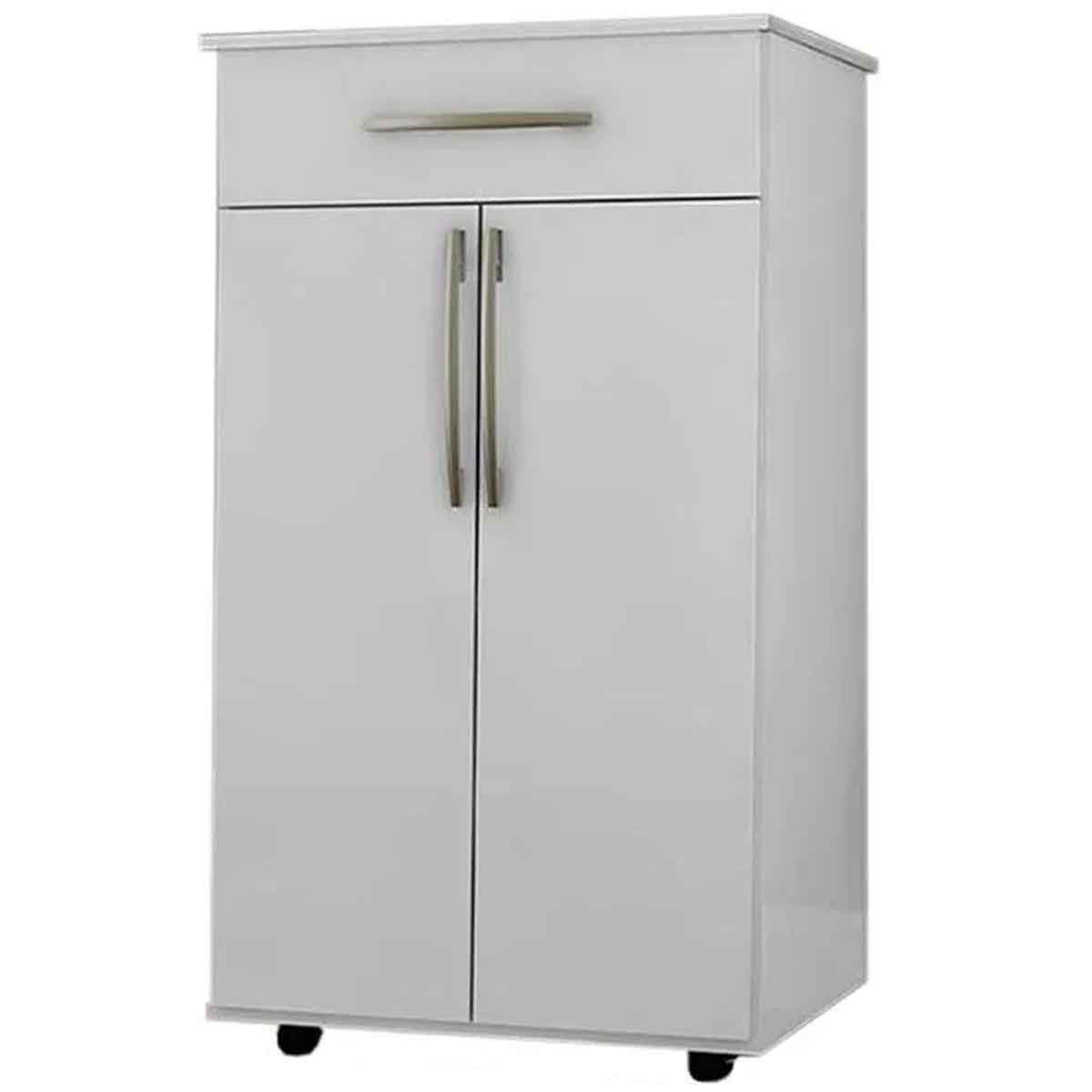 Balcão Para Microondas Júlia 2 Portas e 1 Gaveta Branco Flex