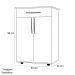 Balcão Para Microondas Júlia 2 Portas e 1 Gaveta Branco Flex
