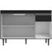 Balcão de Pia 120 cm Talita 3 Portas 1 Gaveta Amêndoa/Preto